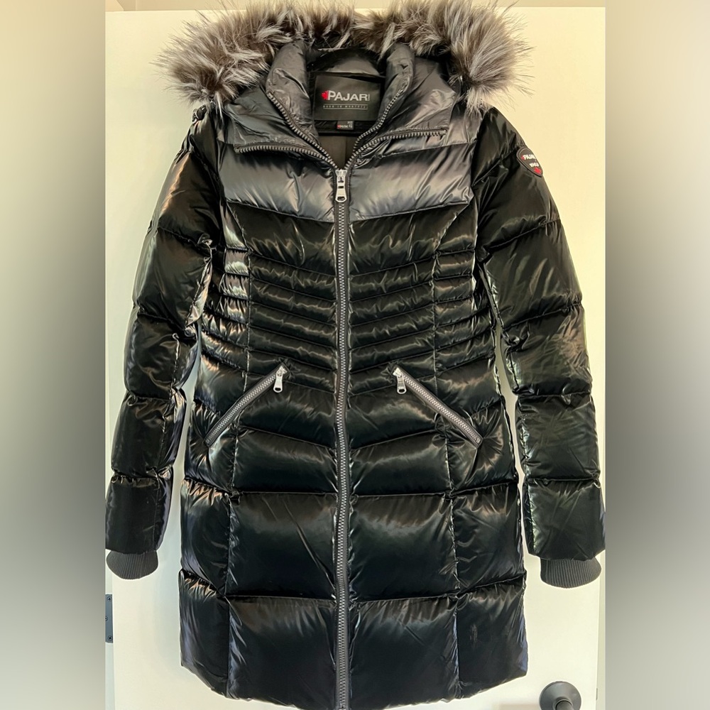 Pajar Black Shiny Puffer Coat size M
